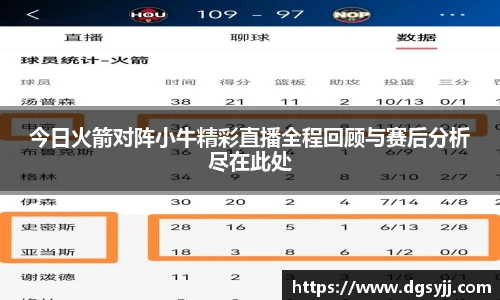 今日火箭对阵小牛精彩直播全程回顾与赛后分析尽在此处